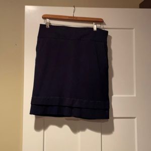 CAbi navy ponte knit skirt